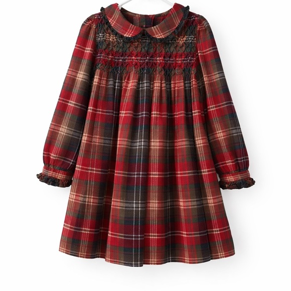 Ralph Lauren Other - Ralph Lauren Hand Smocked Red Plaid Holiday Dress Girls Size 4 Tartan Cotton
